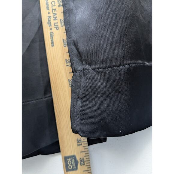 Zara Women's Tuxedo Pants W/Ext Pockets Satin Waist & Lower Leg Black Size M EUC - Picture 10 of 12